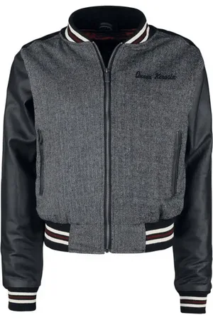 King kerosin Queen Kerosin Baseball College Jacket Black & Grey - L