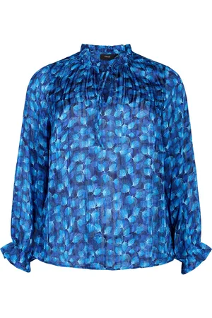 Zizzi MLUCY L/S BLOUSE Dames Blouse - Blue