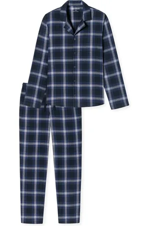 Schiesser Pyjama lange broek - - maat S (S) - Heren Volwassenen - 100% katoen- 180276-804-S