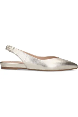Manfield Dames - Gouden leren slingback ballerina