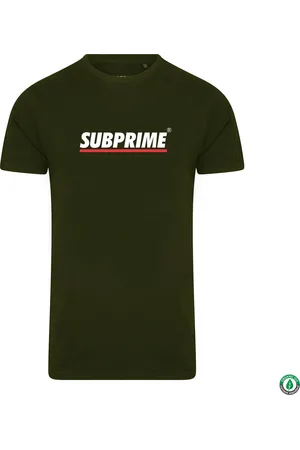 Subprime Heren Tee SS Shirt Stripe Army -