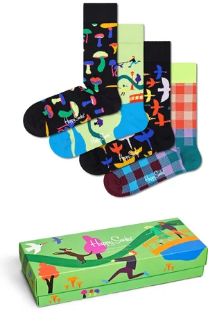 Happy Socks XITW09-7300 4-Pack Into The Park Socks Gift Set - maat 36-40