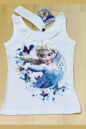 Disney Frozen mouwloos t-shirt - katoen - - maat 122/128 (8 jaar)