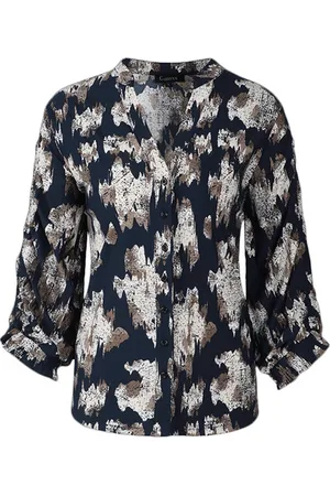 g-maxx Blouse Eda - Midnightblue/Zand