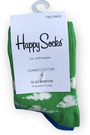 Merkloos Sokken - Kinderen - Two Pack - 12-24 maanden - Groen en Blauw - Kids