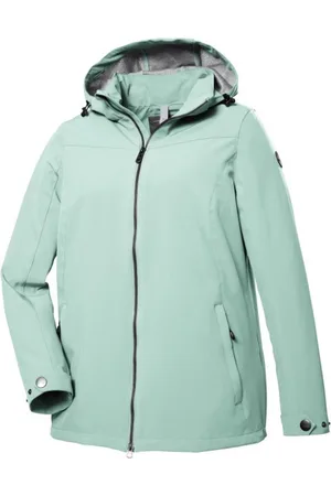 Merkloos STOY dames jas - softshell dames zomerjas - 41401 - turquoise - maat 46