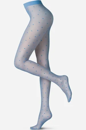 Oroblu Cloe polka dot 20 den panty maat S ocean 10