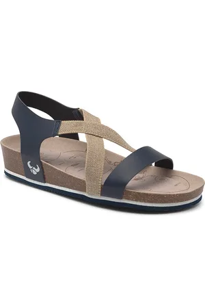 Suecos Syren sandalen dames maat 40 - blauw - comfortabel - schokabsoberend - antibacterieel - flexibele zool - sleehak