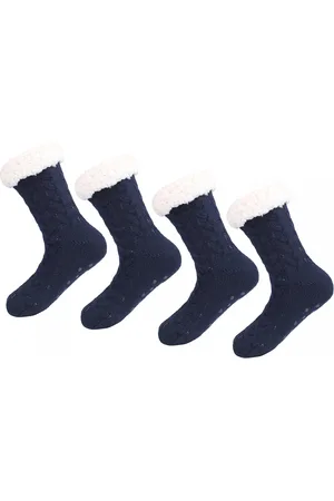 Merkloos Huissokken - 2 Paar - Huissokken Dames - Anti Slip Sokken - Fleece Sokken - Dikke Sokken - One Size - 35-40 - Dikke - Bedsokken - Fluffy Sokken - Verwarmde sokken - Gevoerde Sokken - Winter Sokken - Cadeautip - Kerst