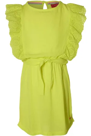 Quapi Meisjes mouwloze jurk Fancy Lemon Yellow - maat 122/128