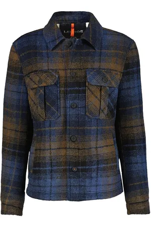Lerros Heren Overshirt - 2287017 - 485 Classic Navy