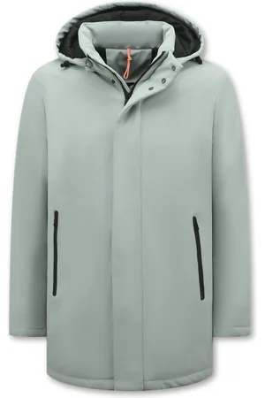 Enos Winterjas Heren Waterdicht - Parka Jas Heren - Lange winterjas heren - 8766 - Witte Jas