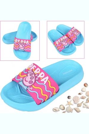 Peppa Pig Lichtblauwe-roze pantoffels voor meisjes