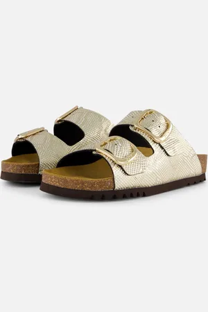 Scholl Noelle Raffia Slippers Leer - Dames