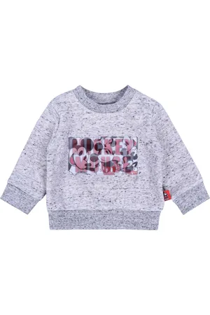 Disney Mickey Mouse - Grijs Gemêleerd Sweatshirt met Hologram