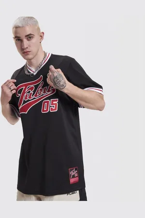 FUBU Varsity Mesh Tee black/red/white
