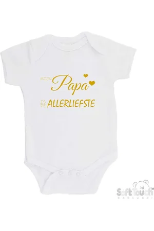 Merkloos 100% katoenen Romper "Mijn papa is de allerliefste" Vaderdag Jongens Katoen