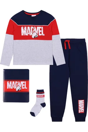 Marvel MARVEL Cadeauset met een pyjama en een notitieboekje voor jongens / 7-8 jaar 128 cm