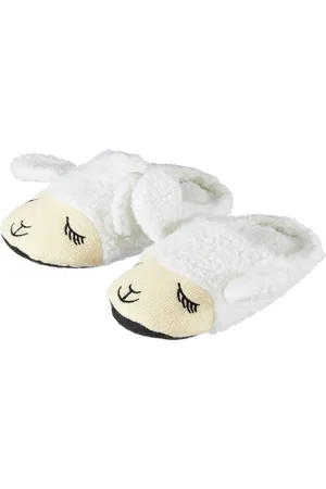 Merkloos Kinder dieren pantoffels/sloffen lama/alpaca slippers 30/31