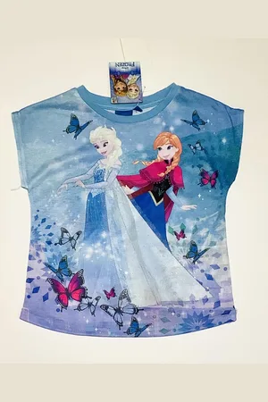 Disney Frozen t-shirt - vlinders - - maat 116 (6 jaar)
