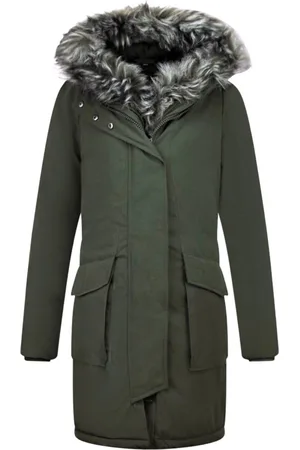 Matogla Gentile Bellini Lange Parka Jas Dames – Met Faux Bontkraag– Jassen dames Dames Jas