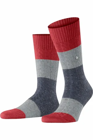 Burlington Nautical Cable Sokken Heren 21979 8281 red 40-46