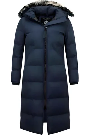 Matogla Dames Winterjas Parka - Puffer Jas Dames - Lange Jas - 8606B - Blauwe Jas