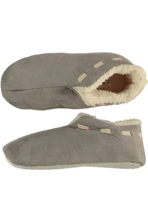 Apollo Grijze Spaanse pantoffels/sloffen voor jongens/meisjes - Huissloffen voor kinderen - Kinder pantoffel/slof 31-32