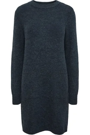 Pieces® PCELLEN LS O-NECK KNIT DRESS NOOS BC Dames Jurk
