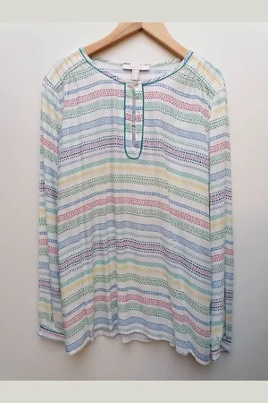 Merkloos Witte blouse met kleurenstreep - Esprit - maat 36