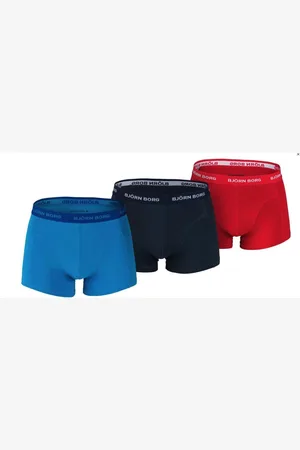 Björn Borg Basic boxershort 3-pack blauw/donkerblauw/rood - maat XXL