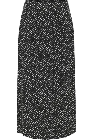 ONLY Rok Onlpiper Life Midi Slit Skirt Ptm 15284574 Black/melina Dot Dames