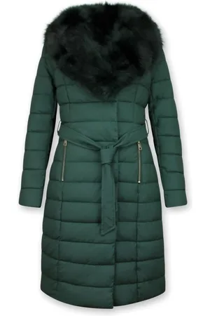 Gentile Bellini Lange Dames Winterjas Parka – Met Zwarte Faux Bontkraag– Jassen dames Dames Jas
