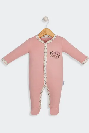 Merkloos Baby jumpsuit dusty roze