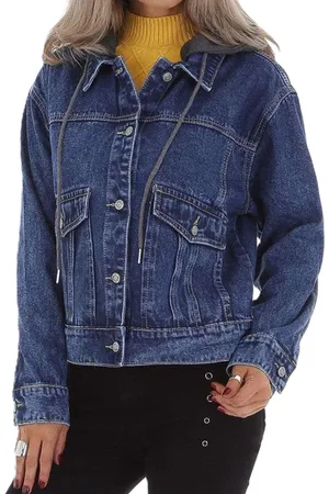 Merkloos Dilena fashion denim jack capuchon