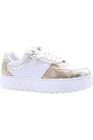 Guess Fiena Lage Dames Sneakers -White Gold