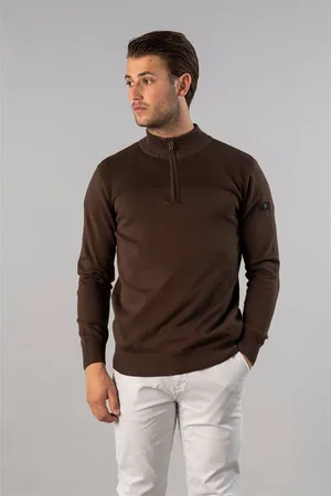 Presly & Sun Ribbeld vlak met rit Trui - Adam - Camouflage - M