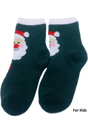 Merkloos Kerstsokken voor kinderen met kerstman - maat 33-38