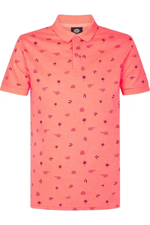 Petrol Industries Heren All-over Print Polo Outer Banks - Roze