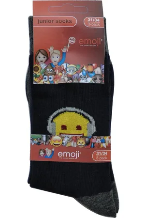 Emoji Jongenssokken- Multipack 2x 3 paar kousen - maat 31/34 - leuke smiley print - multicolor