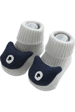Merkloos Kindersokken Beertje - 1-3 jaar - warme sokjes - anti-slip - jongenssokken - meisjessokken - 100% katoen - babysokken