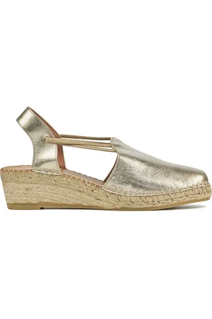 Viguera Espadrilles Dames / Damesschoenen - Leer - Sleehak Hoogte 4 cm - 1825 met - - maat 38
