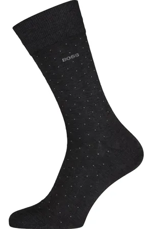 HUGO BOSS BOSS George Dots (1-pack) - herensokken katoen - antraciet gestipt