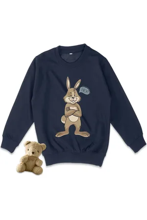 AWDis Jongens en Meisjes Sweater Trui - Konijn - Donker Blauw