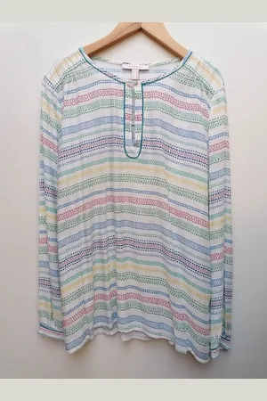 Merkloos Witte blouse met kleurenstreep - Esprit - maat 38