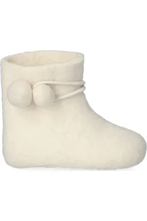 Tofvel Juna + Lala Wolvilt Baby Slofjes White