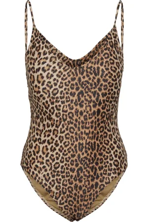 Pieces® Dames Badpak PCBAOMI Ronde Hals Panterprint