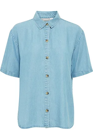 FRANSA Blouse 20613999 - Mid Blue denim