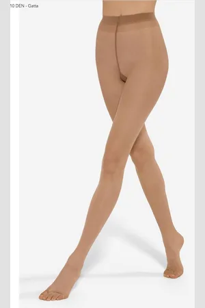 Gatta Zeer dunne panty open teen zomerpanty Senza Dita 10DEN kleur daino, maat M