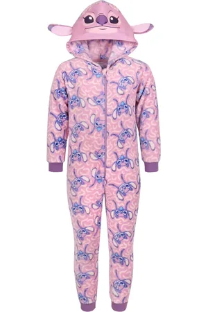 Produkt Angel en Stitch Disney , Polar Fleece Eendelige Pyjama, Kinder Onesie met Capuchon, OEKO-TEX